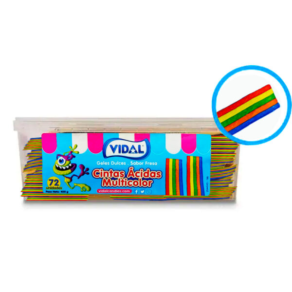 GOMAS VIDAL CINTAS MULTICOLOR X 72 UNID