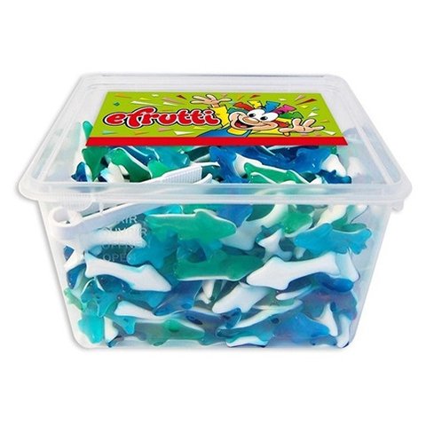 GOMAS EFRUTTI TARRO TIBURONES LISO  X 300 UND