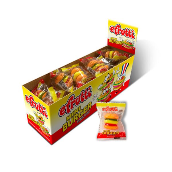 GOMAS EFRUTTI MINI BURGER  X 30 UND