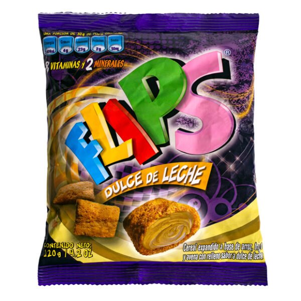 CEREALES FLIPS DULCE DE LECHE  120 GRS