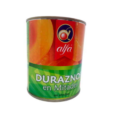 DURAZNO EN LATA  MITADES ALFA 820 GRS