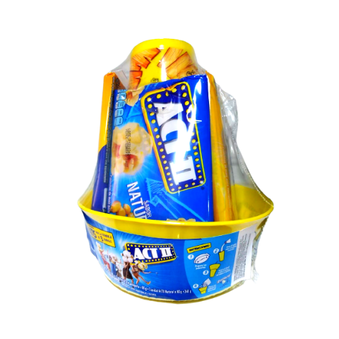 ACT II MANTEQUILLA X 3 UND + VASO BEBIDA Y RECIPIENTE PLASTICO