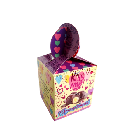 ESTUCHE KISS ME, CHOCOLATE RELLENO CON ALMENDRA Y CHOCOLATE BLANCO 44 GRS