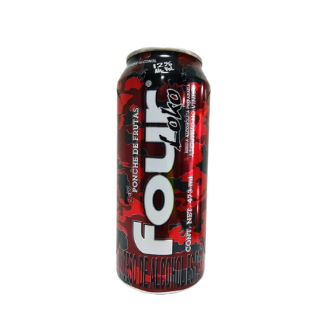 APERITIVO FOUR LOKO PONCHE DE FRUTAS  X 473ML