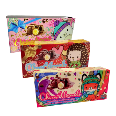 SENSACIÒN PEQUEÑO, CHOCOLATE RELLENO CON ALMENDRA Y CHOCOLATE BLANCO 44 GRS