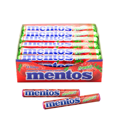 MENTOS BARRA FRESA X 12 UND