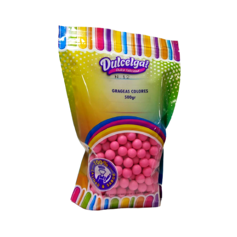DULCEGAL GRAGEAS ROSADAS #12 500 GRS