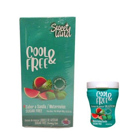 CHICLE COOL & FREE WATERMELON X 8 UND (480gr c/u)
