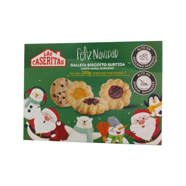 LAS CASERITAS GALLETA FELIZ NAVIDAD SURTIDA 200GR