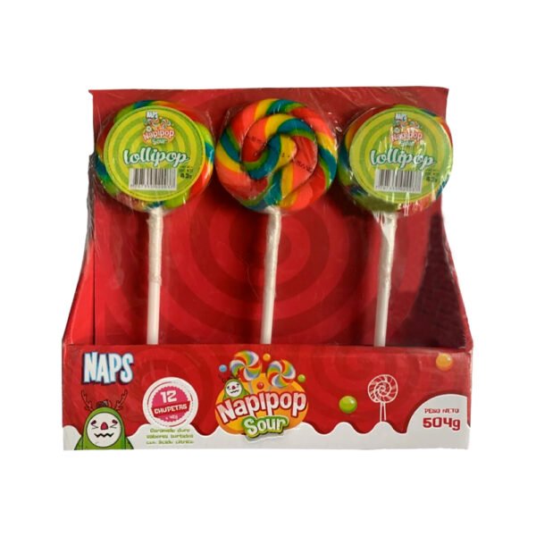 NAPS CHUPETA NAPIPOP SOUR  X 12 UND