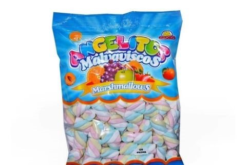 MASMELO ANGELITOS TORNADO COLORES  200 G
