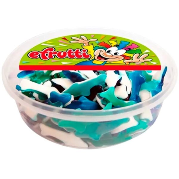 GOMAS EFRUTTI TIBURONES TARRO X100UND 500G