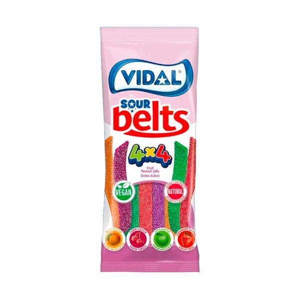 GOMAS VIDAL CINTAS SOUR BELTS 4X4 X100GR