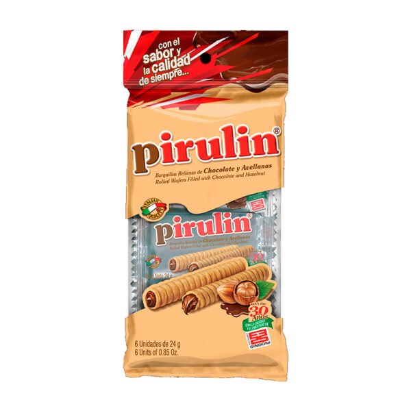 BARQUILLO PIRULIN SACHET X6 UND