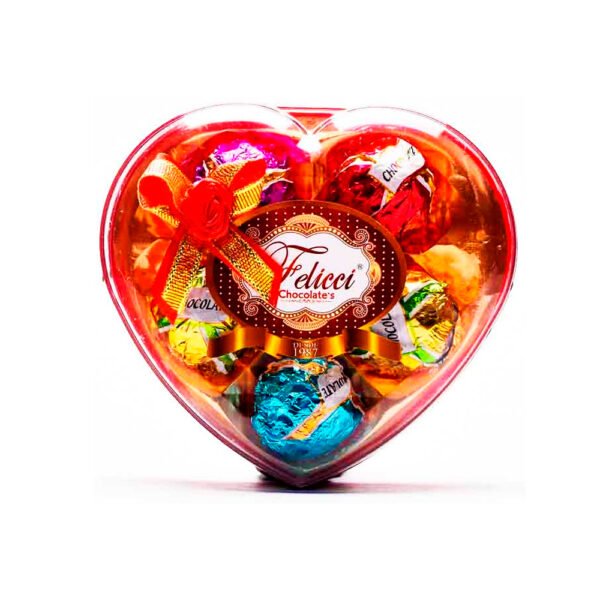 CHOCOLATE FELICCI CORAZON COLORES X 5 UNDS