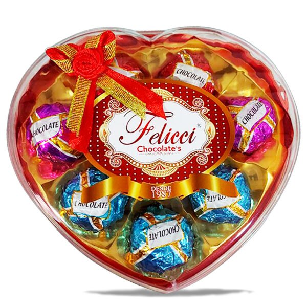 CHOCOLATE FELICCI CORAZON COLORES X 8 UNDS