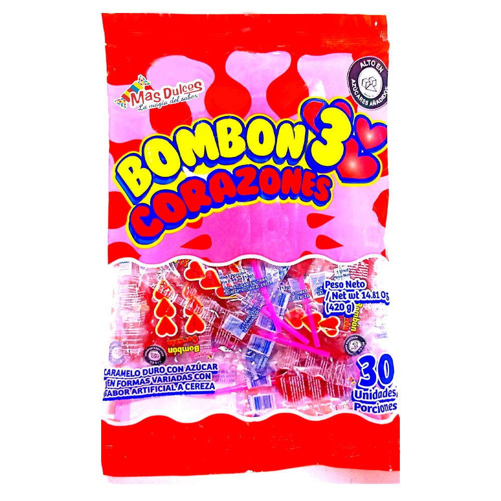 BOMBON 3 CORAZONES X30