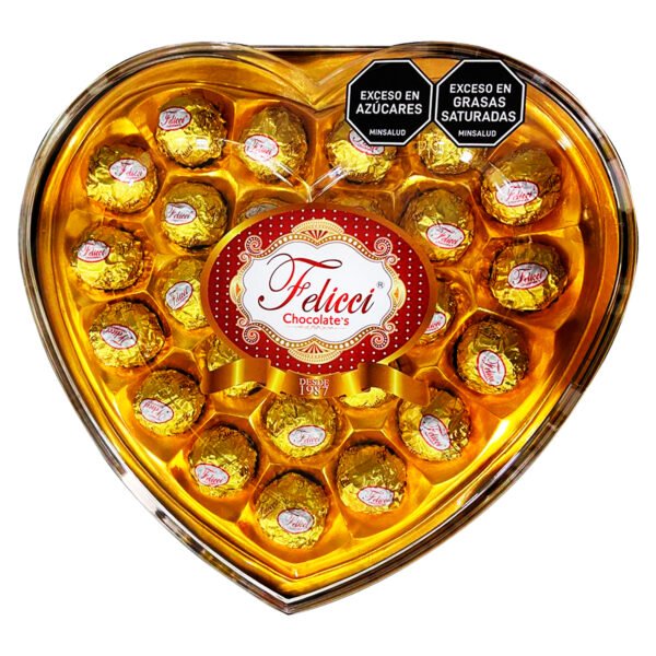 CHOCOLATE FELICCI CORAZON DORADO X24 UND