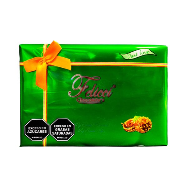CHOCOLATE FELICCI REGALO VERDE X8 UND
