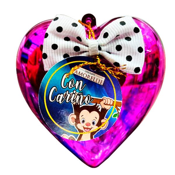 CHOCOLATE MINI CORAZON MORADO X18G