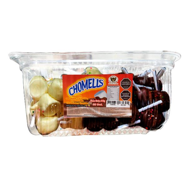 CHOMELO CHOMELLS CHOCOLATE Y VAINILLA BANDEJA X80 UND