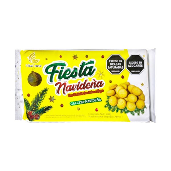 GALLETA FIESTA NAVIDEÑA AMARILLA 200GR