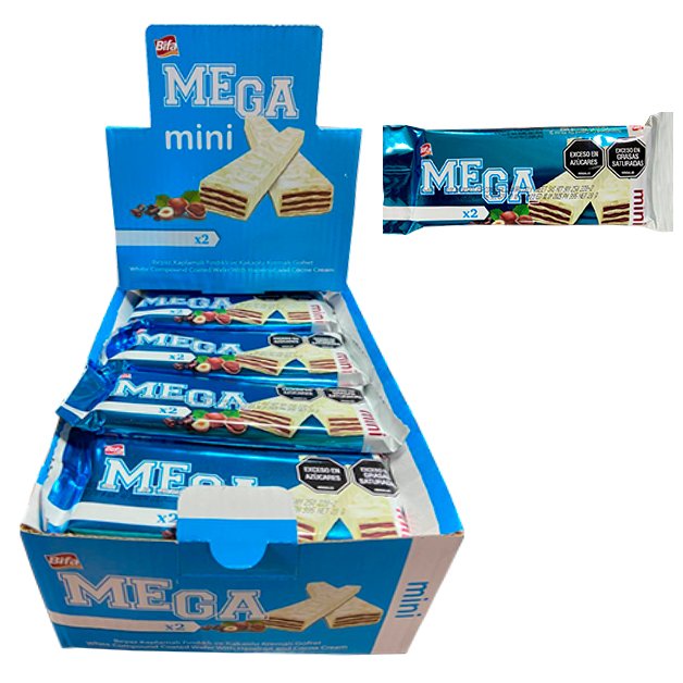 MINI MEGA CHOCOLATE BLANCO X24