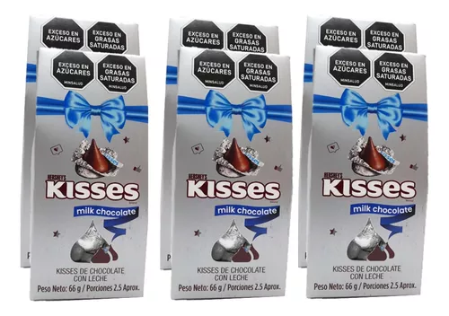 HERSHEY ESTUCHE DE CHOCOLATES KISSES 66G X6UND