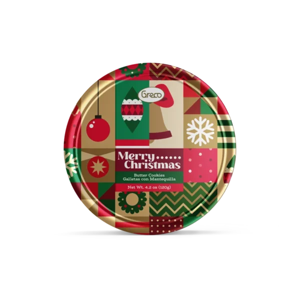 GALLETA GRECO MERRY CHRISMAS 120 GR LATA
