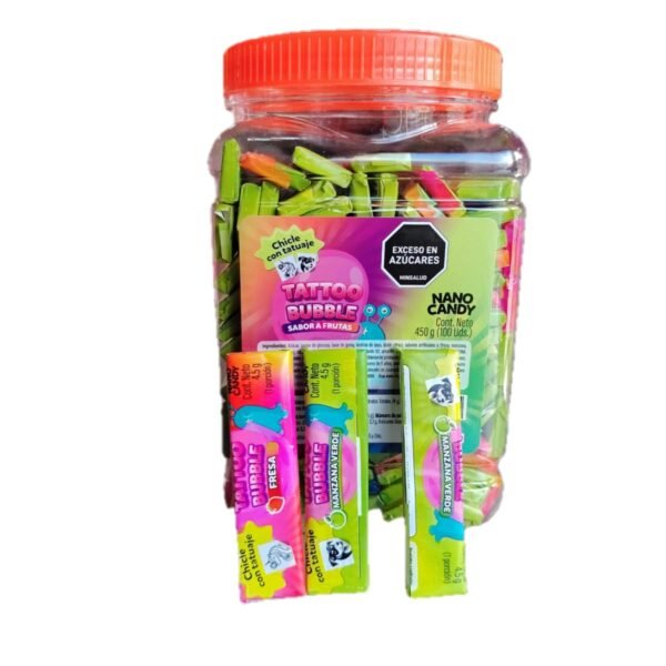 CHICLE TARRO TATTO NANO CANDY  X 100 UNI