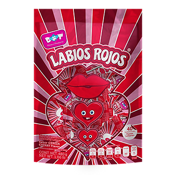 CHUPETA LABIOS ROJOS X 40
