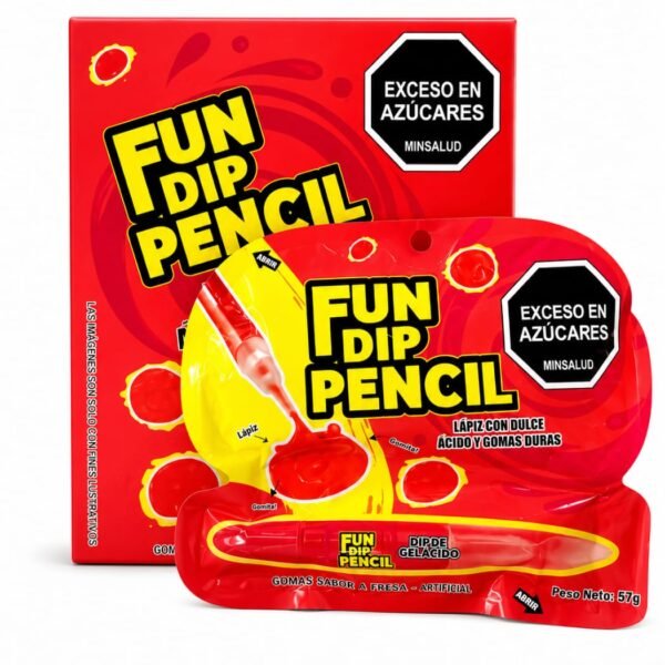 FUN DIP PENCIL FRESA X 12 UNI  57 GR