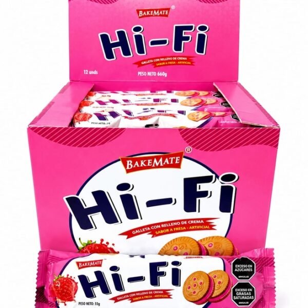 GALLETA HI-FI SABOR FRESA 8 DIS X 24