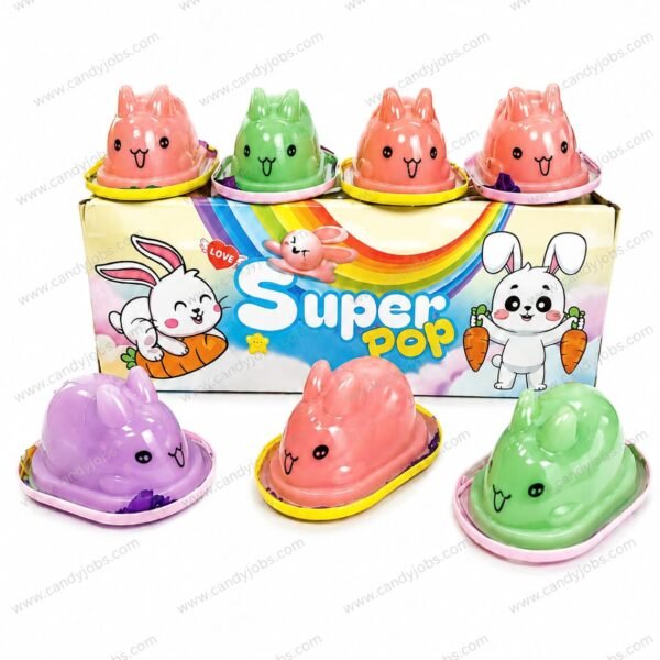 GELATINA EN FORMAS DE CONEJO SUPER POP X 30 UNI