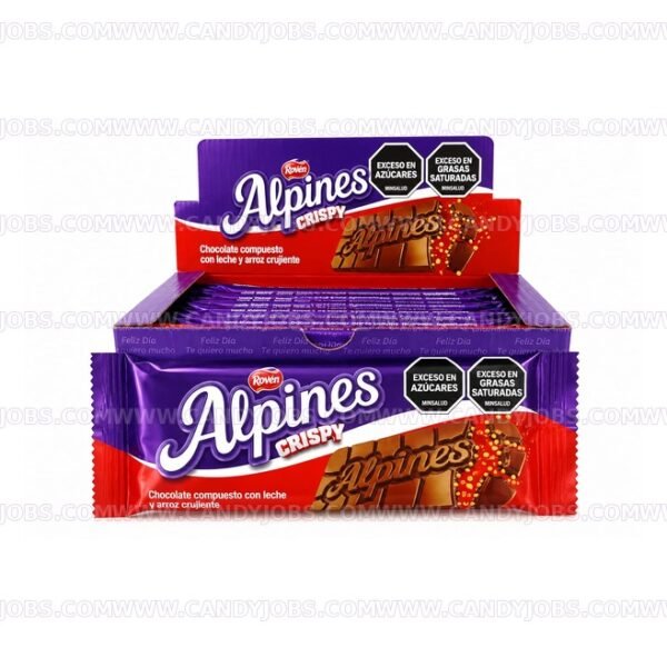 TABLETA CHOCOLATE ALPINES CRISPY 60 GR TABLETA X 12 UNI