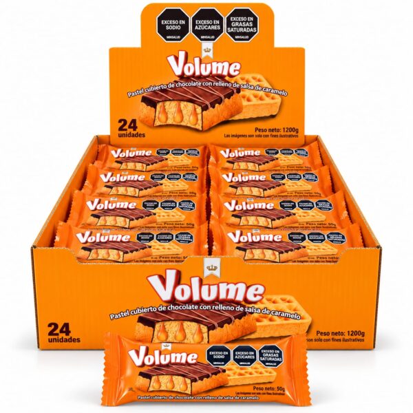 TORTA VOLUME SABOR CARAMELO X 24 UNI