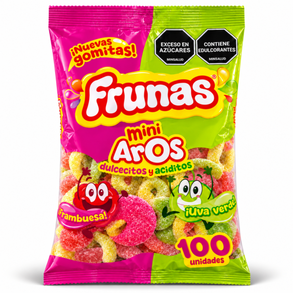 GOMITAS FRUNAS MINI AROS X 100 UNIDADES